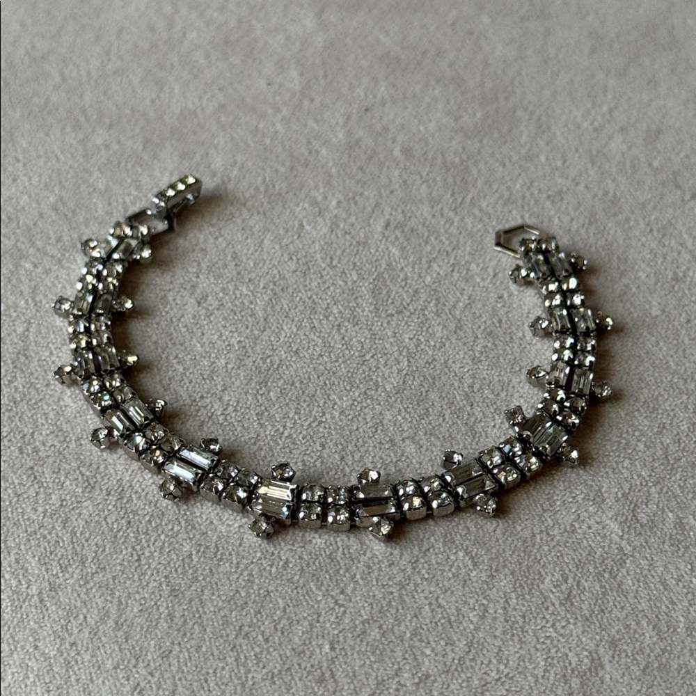 Elegant Silver Crystal Bracelet View 4